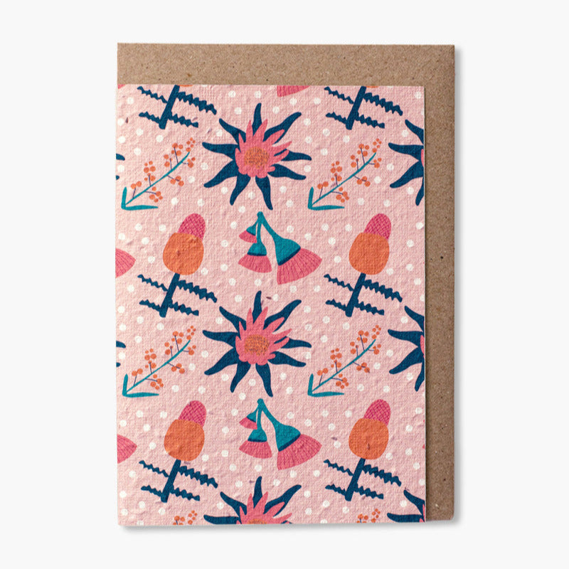 Wildflower Pattern Greeting Card