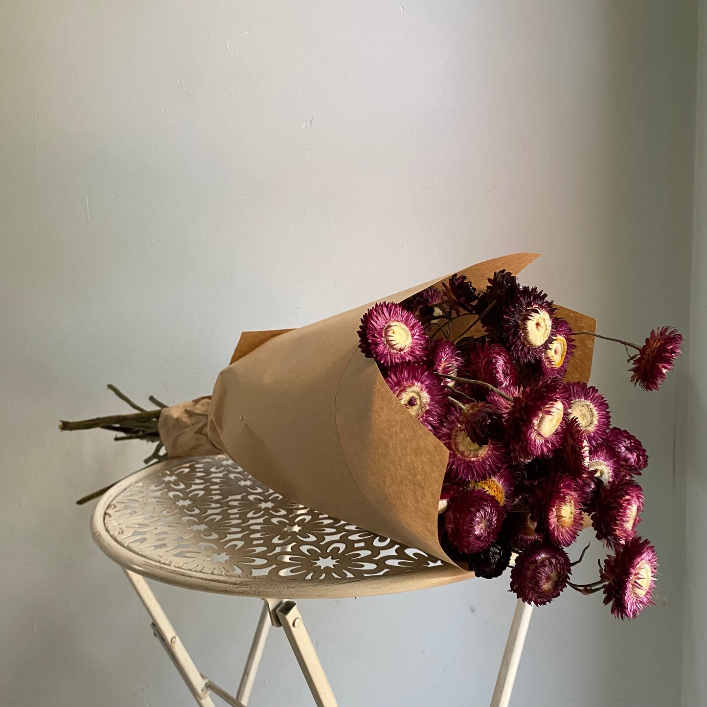 Deep Magenta Strawflower Bouquet