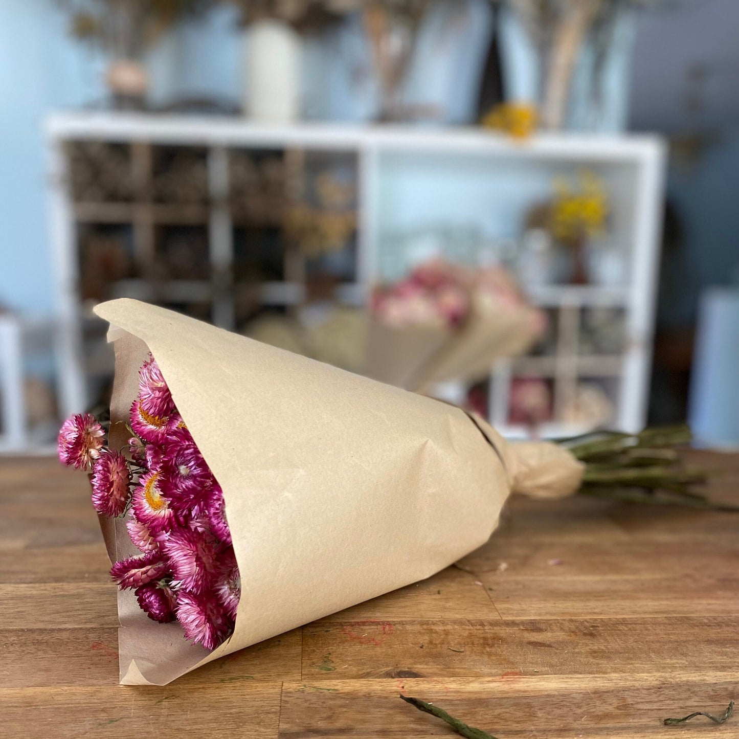 Pink Strawflower Bouquet