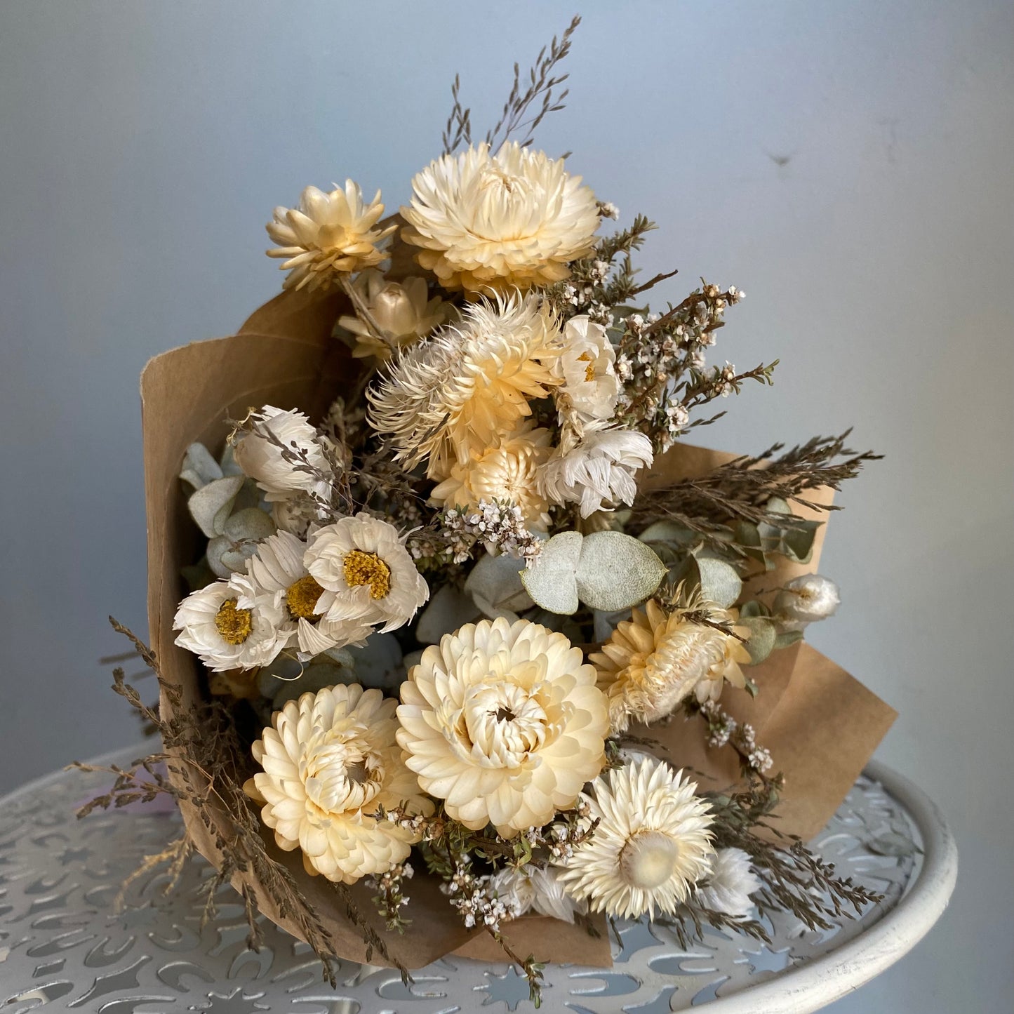 Everlasting Daisy Bouquet - Small - Soft Neutrals