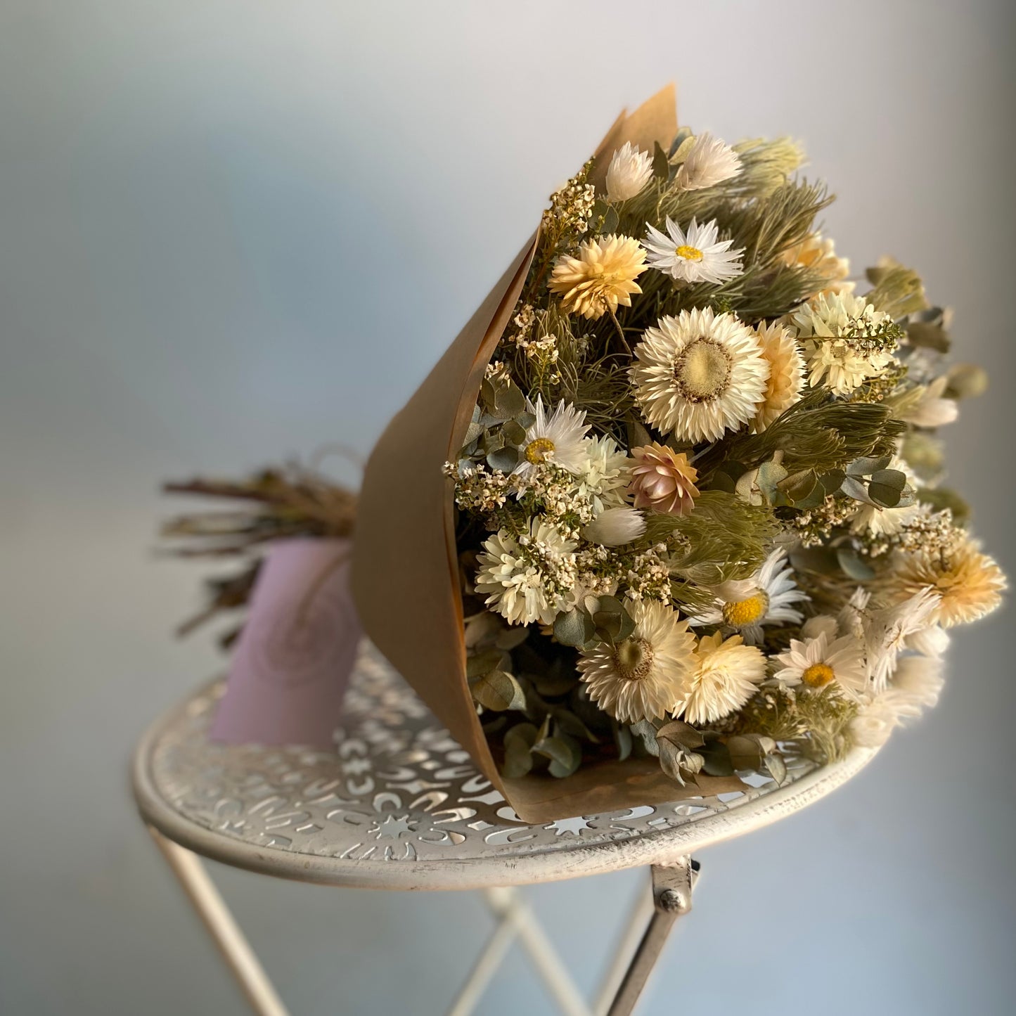 Everlasting Daisy Bouquet - Small - Soft Neutrals