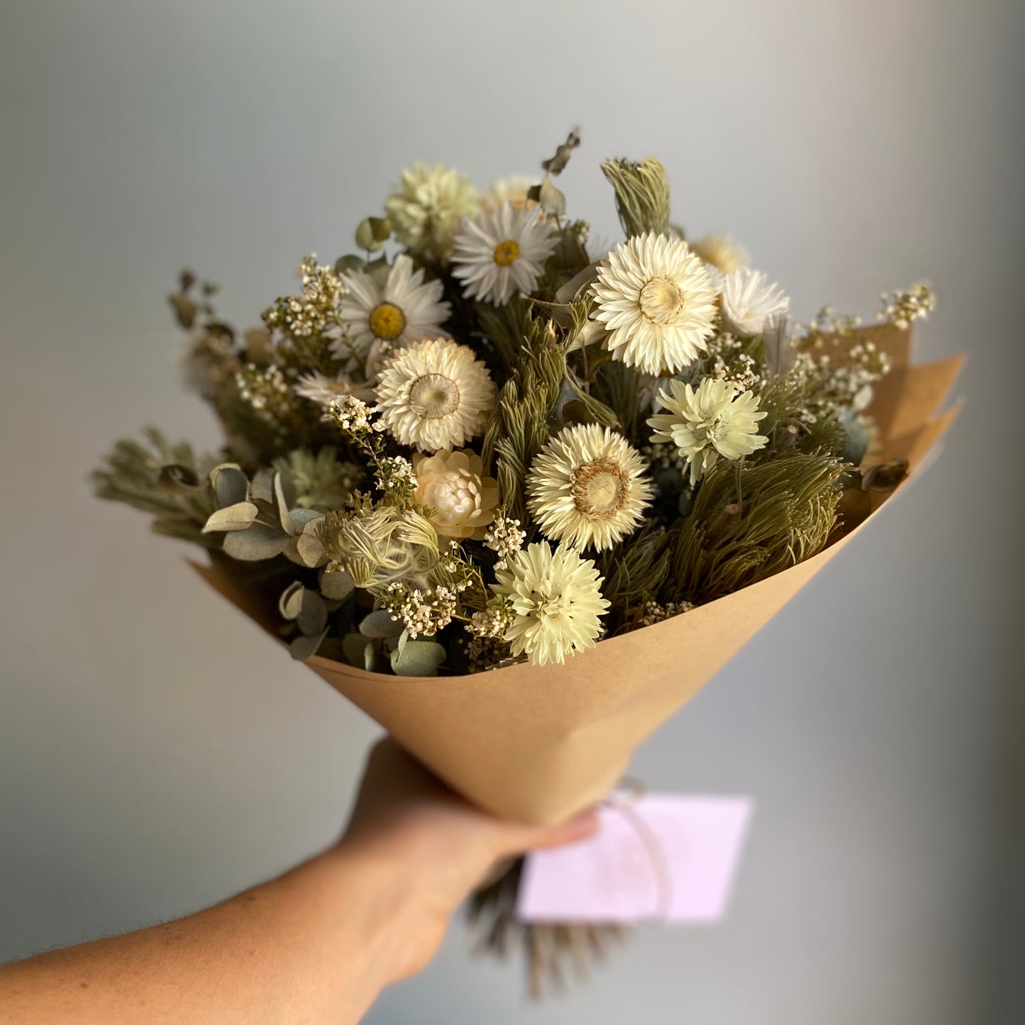 Everlasting Daisy Bouquet - Small - Soft Neutrals