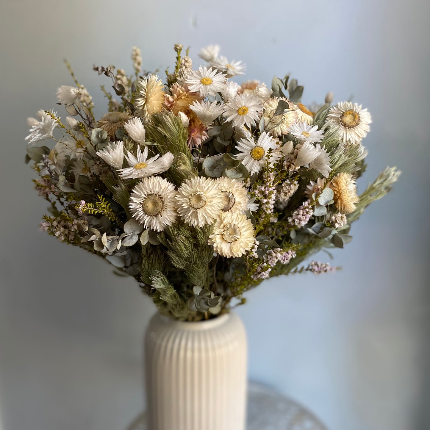 Everlasting Daisy Bouquet - Medium - Soft Neutrals