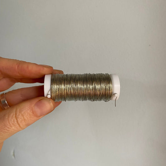 Silver Floristry Wire Spool