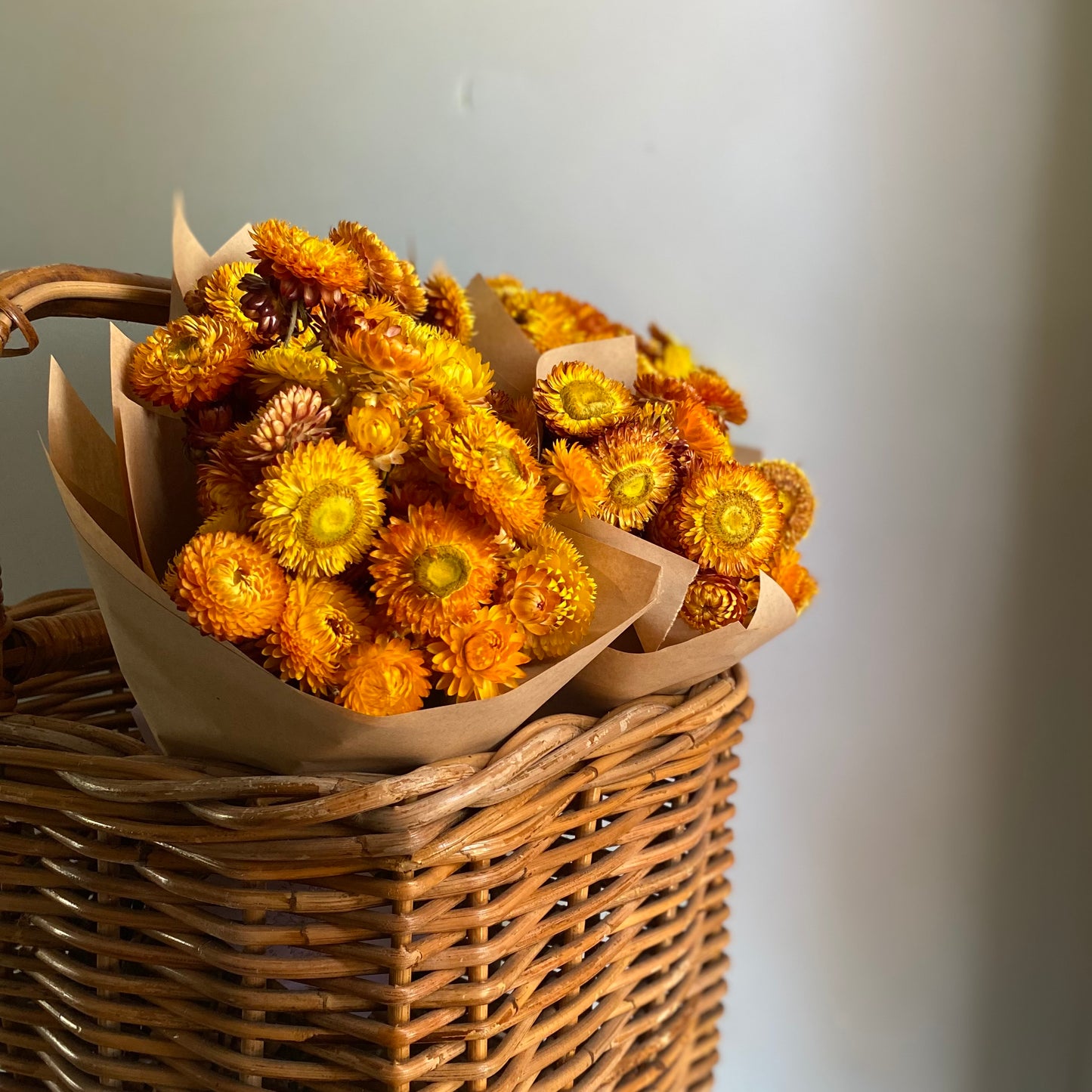 Golden Yellow Strawflower Bouquet