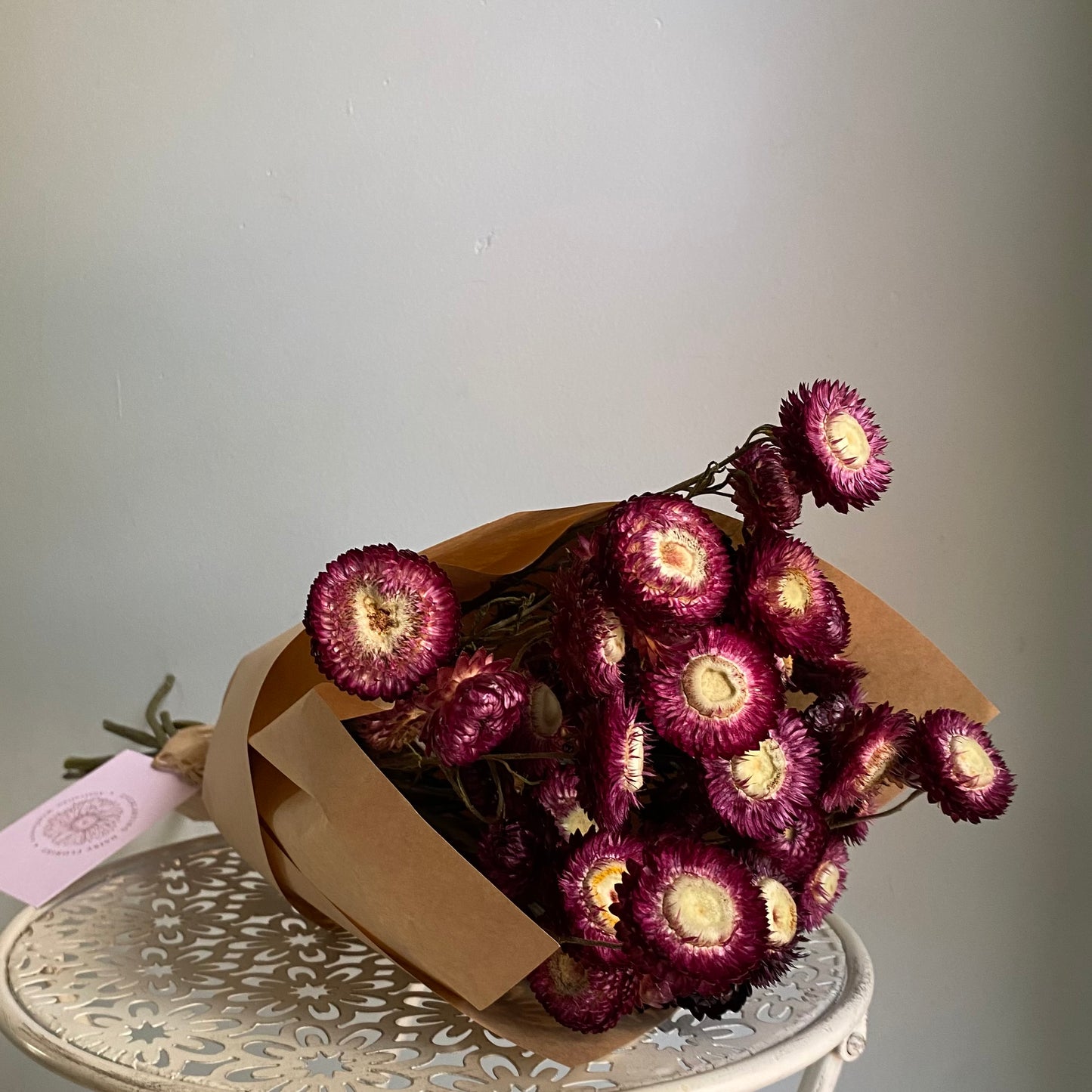 Deep Magenta Strawflower Bouquet